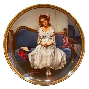 Norman Rockwell "Waiting At The Dance" Collectors Plate Knowles Fine China